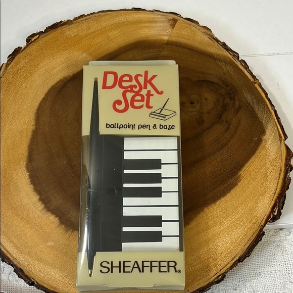Vintage Sheaffer Desk Set Ballpoint Pen with piano key base‎ - Picture 2 of 6